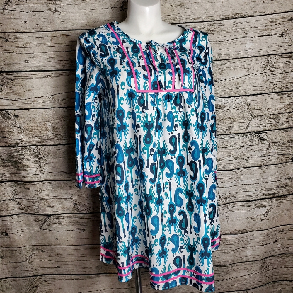 MISSLOOK sz XL Oversized 70's Retro Boho Cottagecore Peasant Festival Dress.Pi